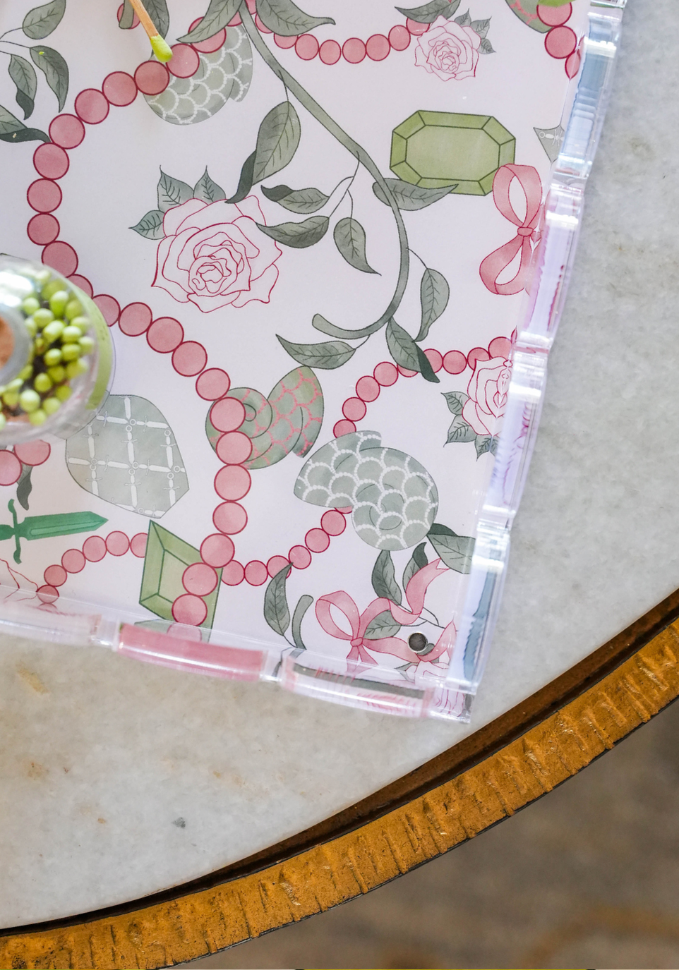 Kappa Delta Acrylic Scalloped Tray