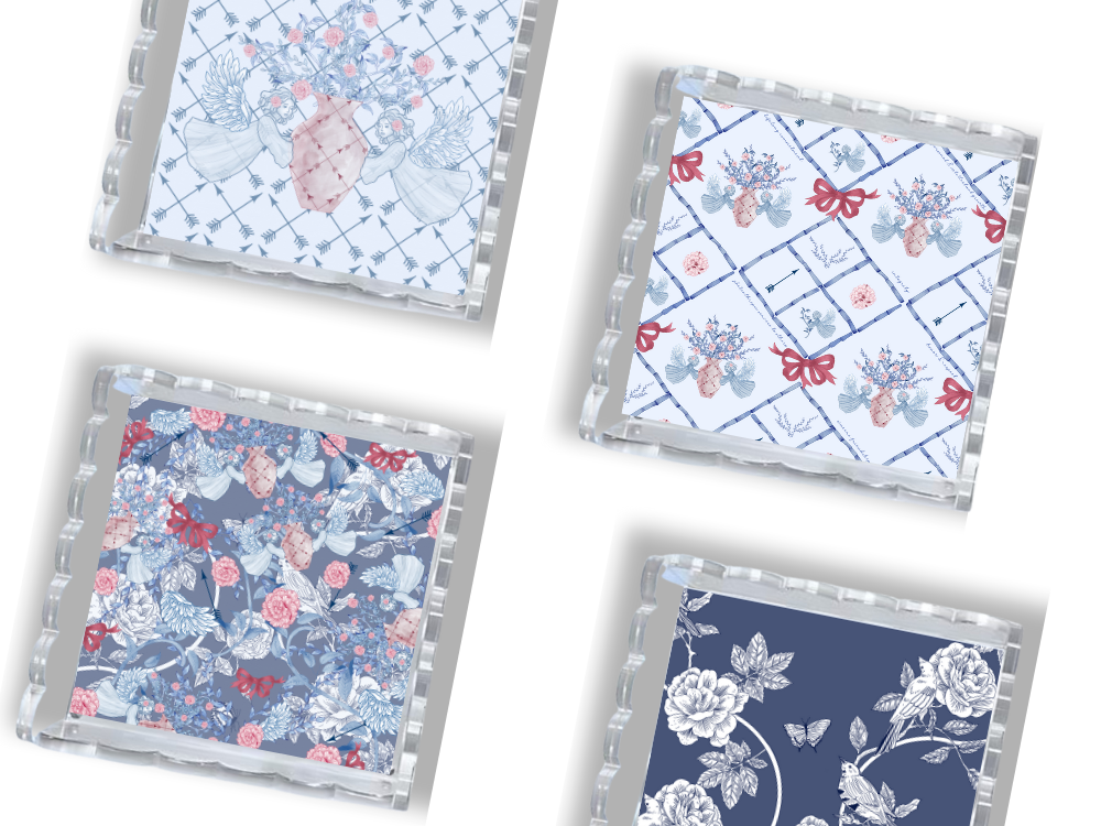 Pi Beta Phi Acrylic Scalloped Tray