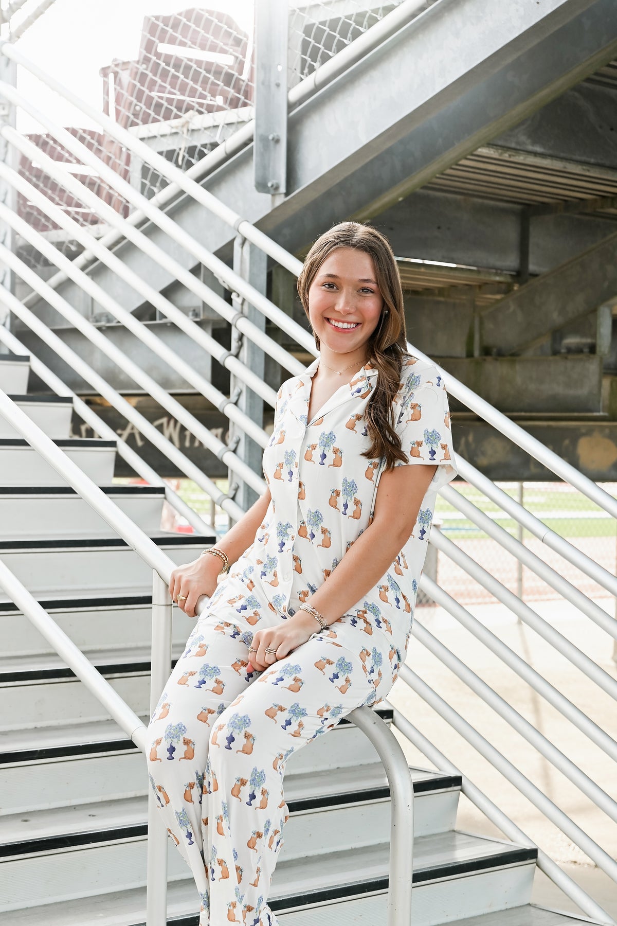 Heirloom Pajama Pants Set - Snow & Navy