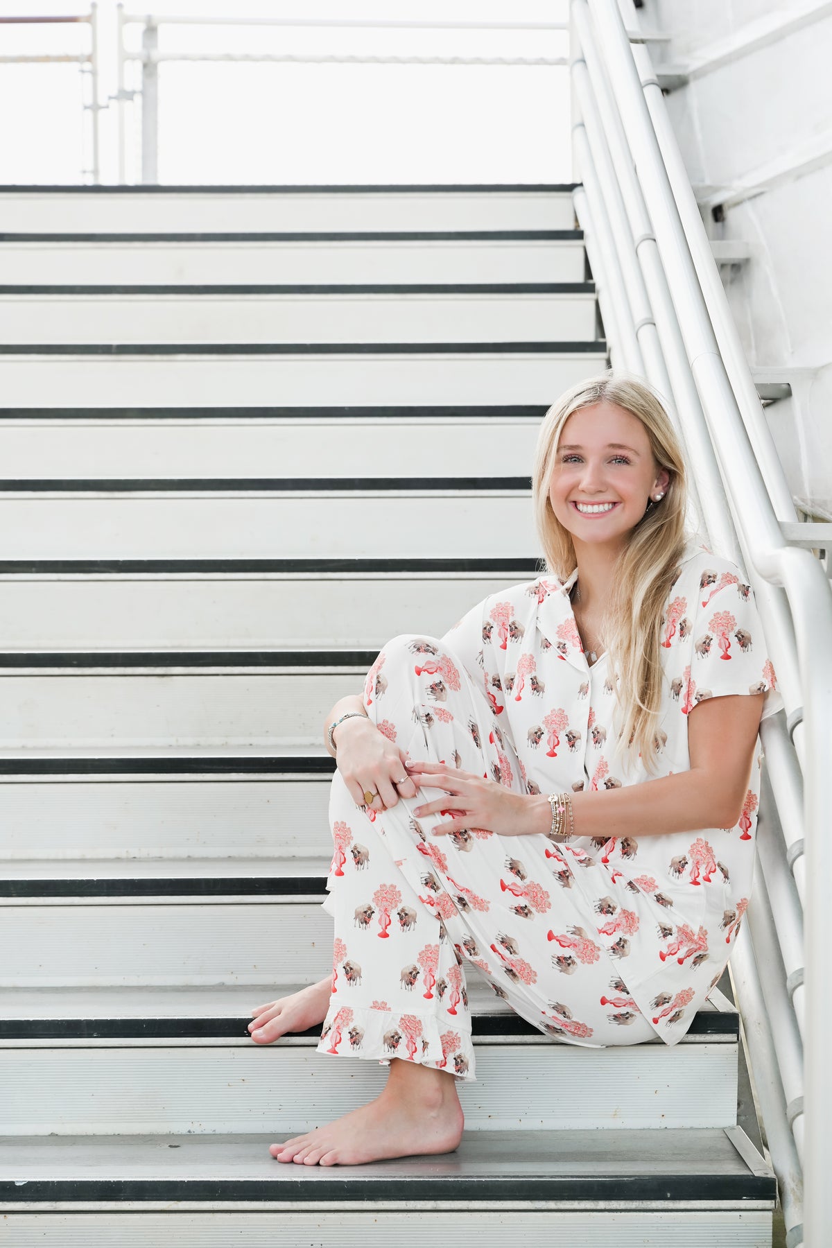 Heirloom Pajama Pants Set - Tomato & Cream