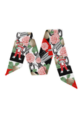 Brick & White Heirloom Scarflette™ — 100% silk hand-illustrated scarflette