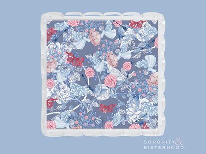 Pi Beta Phi Acrylic Scalloped Tray