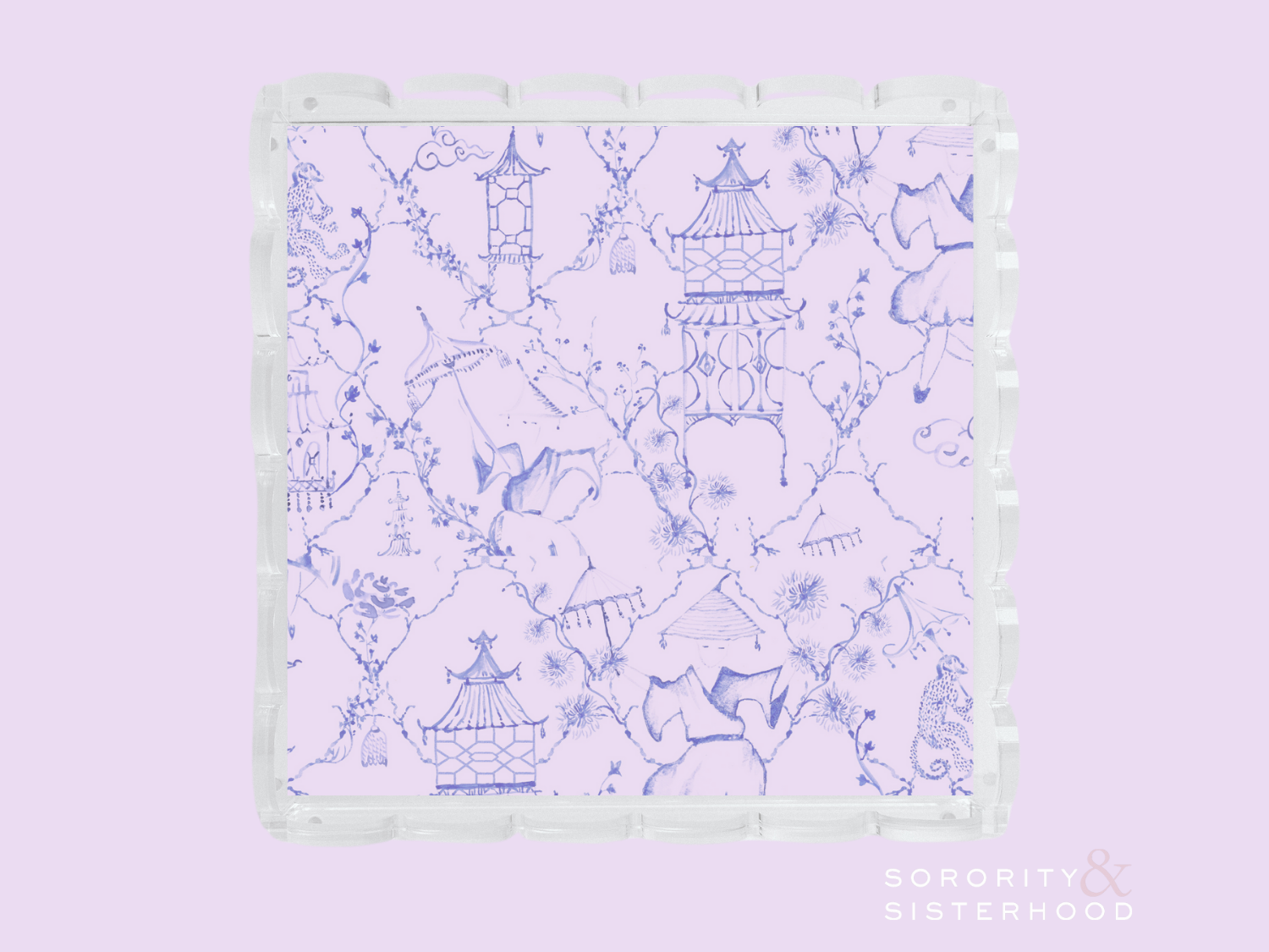 LSU Tigers Acrylic Scalloped Tray