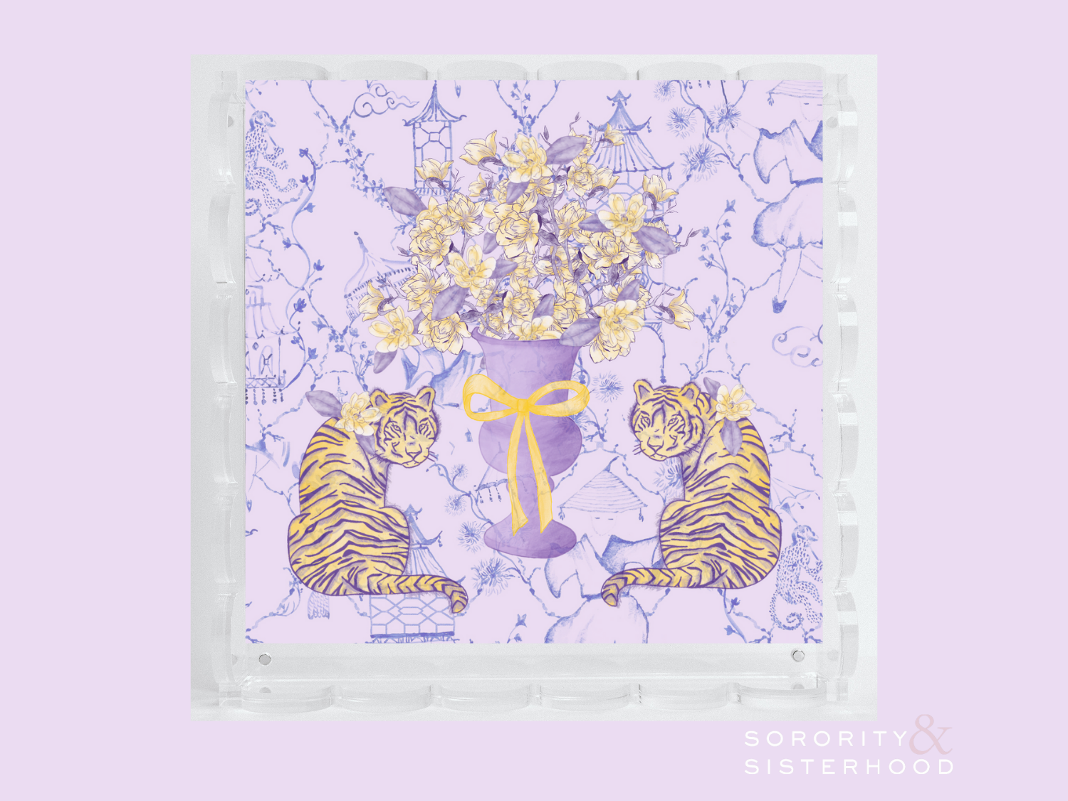 LSU Tigers Acrylic Scalloped Tray
