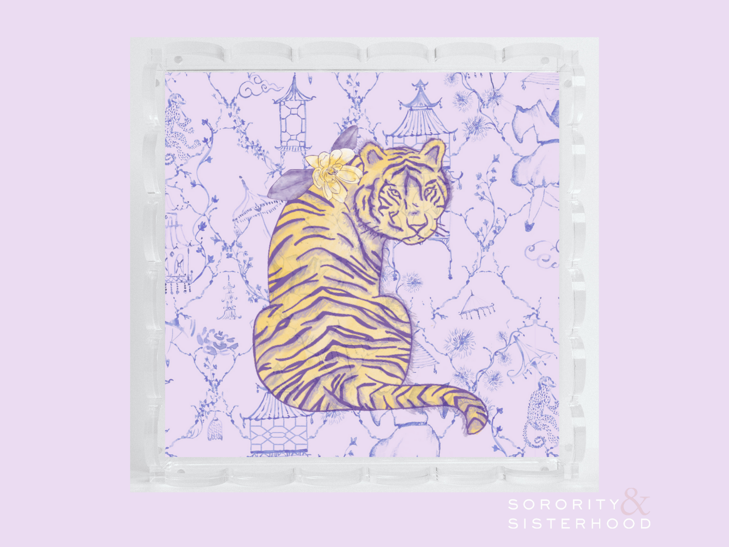 LSU Tigers Acrylic Scalloped Tray