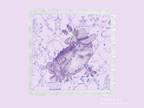 Purple & White Acrylic Scalloped Tray