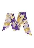 Amethyst & Gold Heirloom Scarflette™ — 100% silk hand-illustrated scarflette