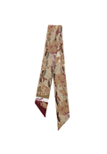 Maroon & Gold Heirloom Scarflette™ — 100% silk hand-illustrated scarflette