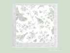 Green & Gold Acrylic Scalloped Tray