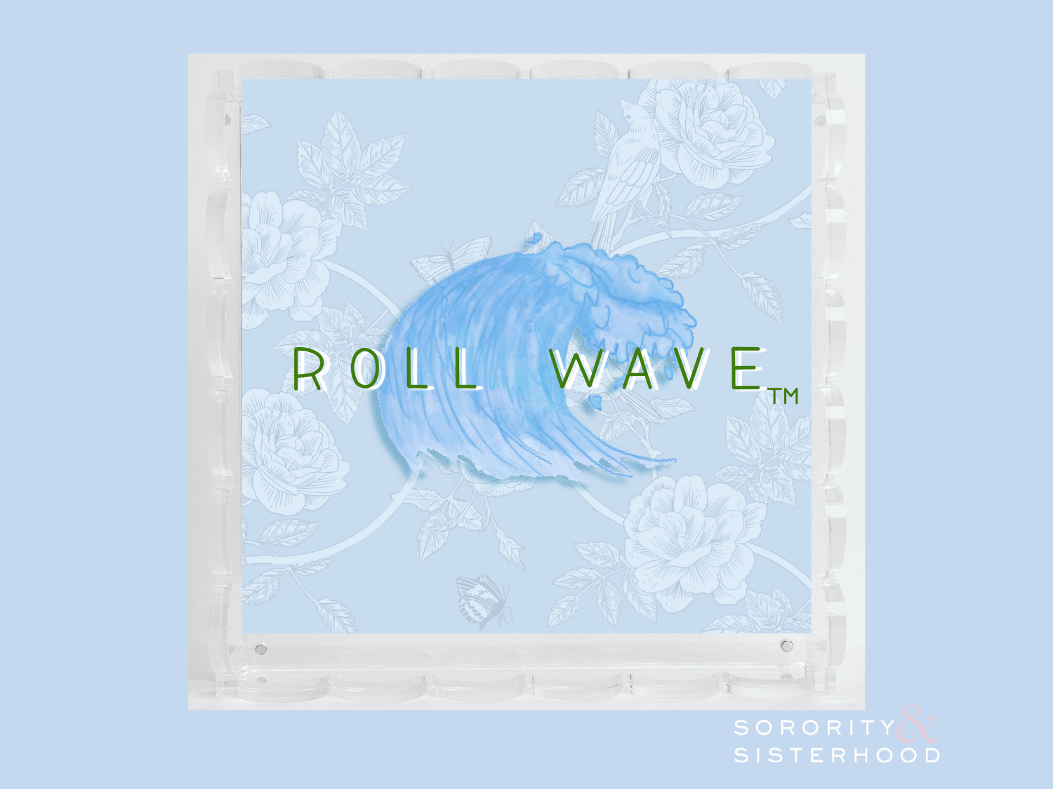 Tulane Acrylic Scalloped Tray