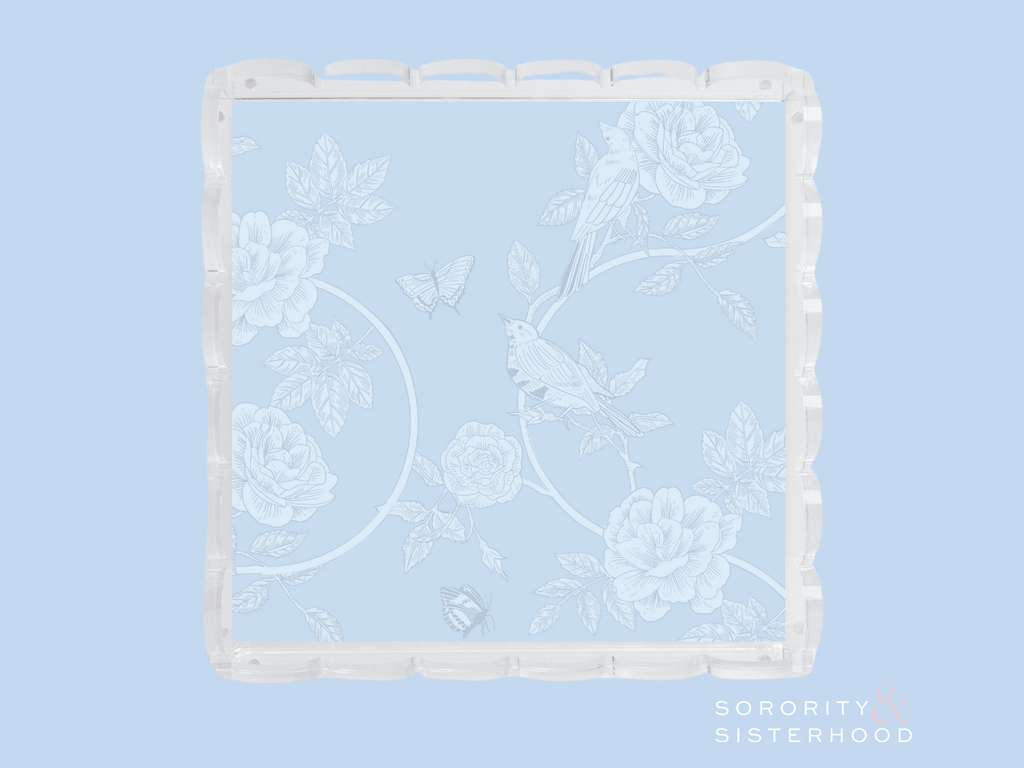 Tulane Acrylic Scalloped Tray
