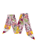 Flame & Yellow Heirloom Scarflette™ — 100% silk hand-illustrated scarflette