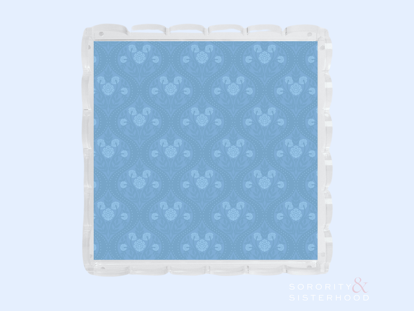 Alpha Delta Pi Acrylic Scalloped Tray