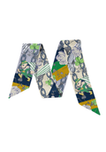 Clover & Blue Heirloom Scarflette™ — 100% silk hand-illustrated scarflette
