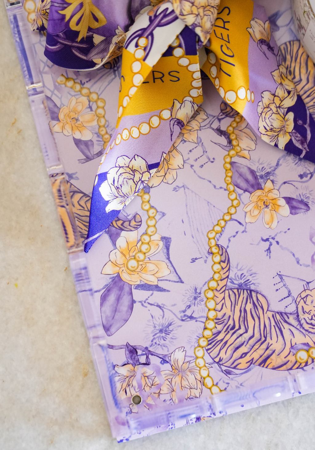 LSU Tigers Acrylic Scalloped Tray