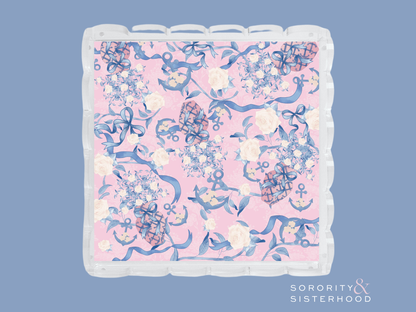 Delta Gamma Acrylic Scalloped Tray