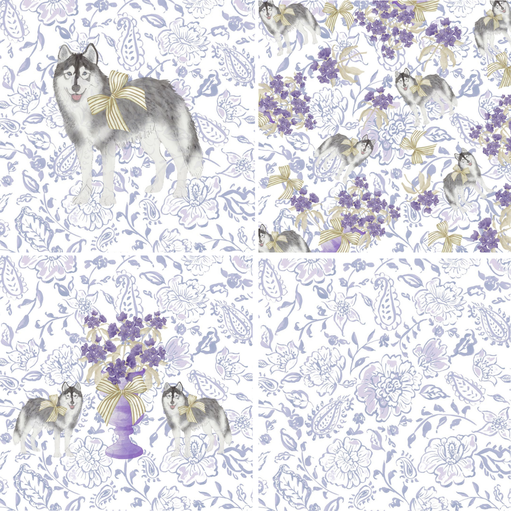 Metallic & Purple Acrylic Scalloped Tray