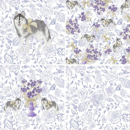 Metallic & Purple Acrylic Scalloped Tray