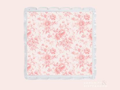 Alpha Chi Omega Acrylic Scalloped Tray