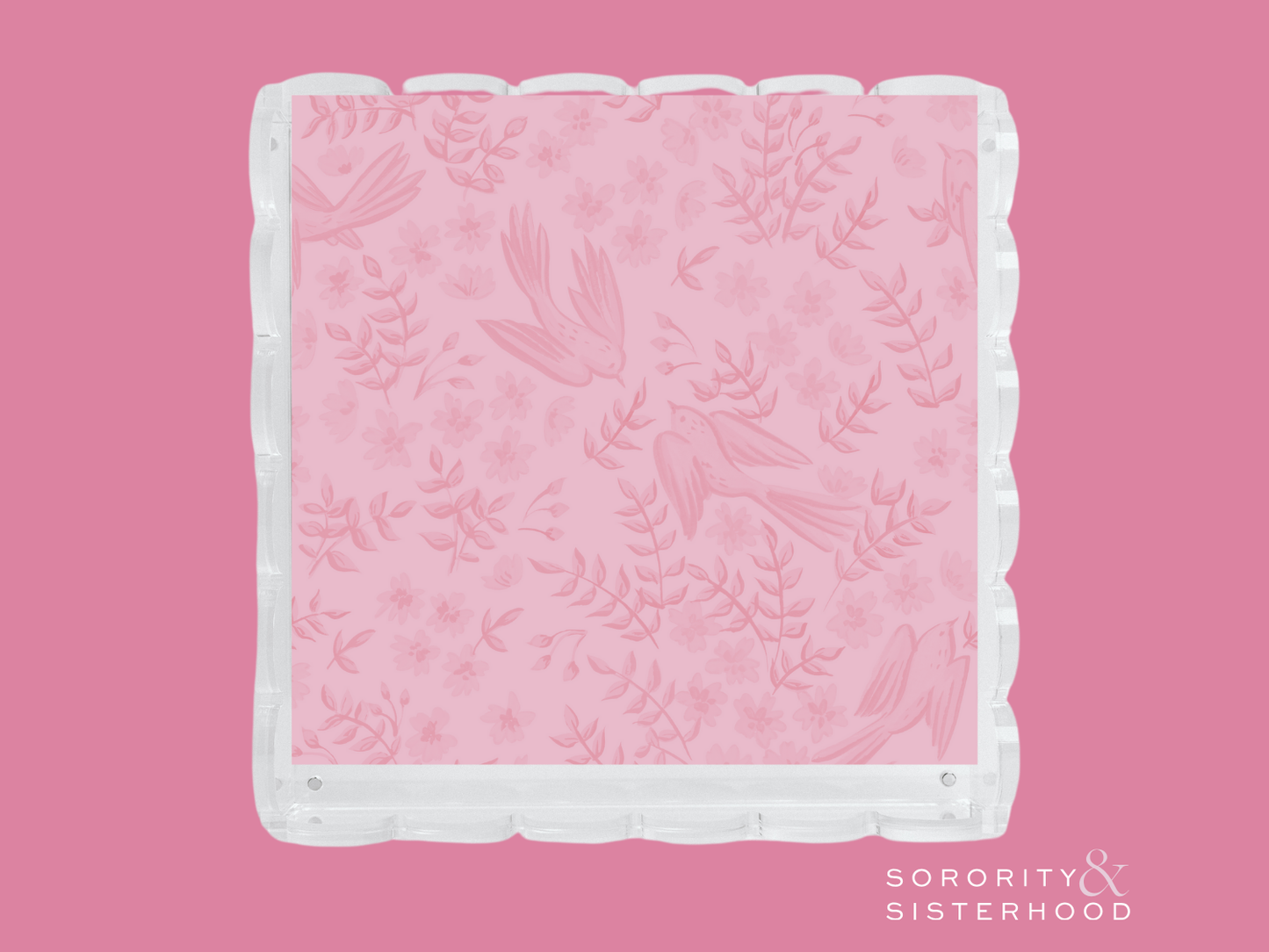 Alpha Phi Acrylic Scalloped Tray