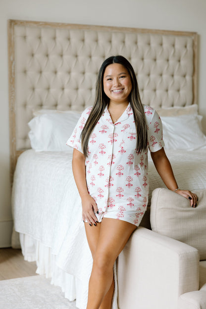 Alpha Omicron Pi Pajama Shorts Set