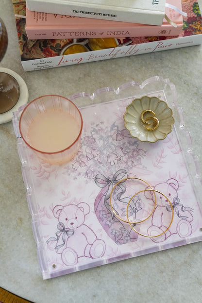 Alpha Phi Acrylic Scalloped Tray