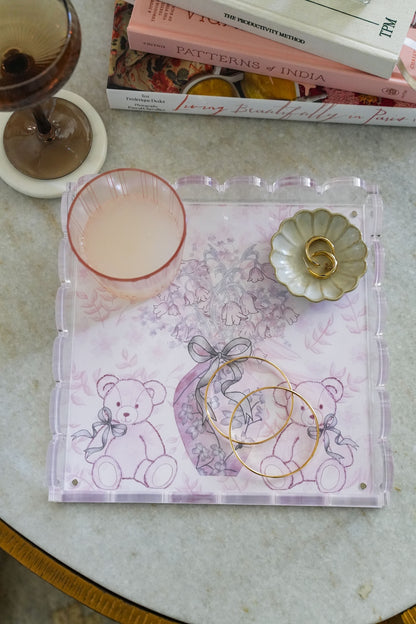 Alpha Phi Acrylic Scalloped Tray
