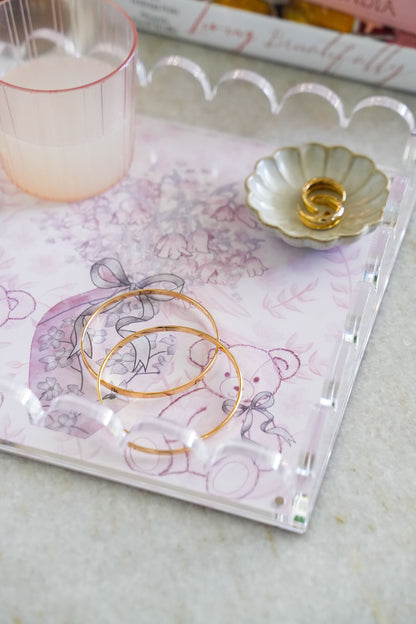 Alpha Phi Acrylic Scalloped Tray