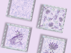 Purple & White Acrylic Scalloped Tray