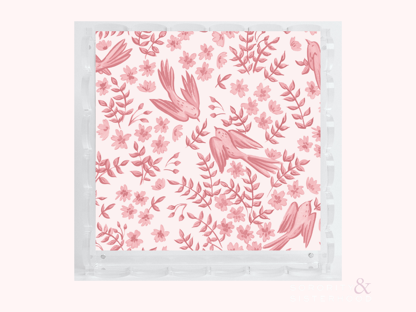 Alpha Gamma Delta Acrylic Scalloped Tray