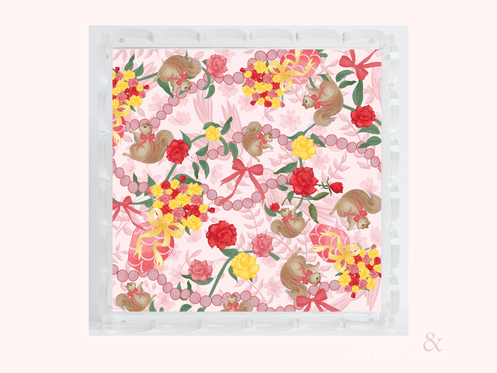 Alpha Gamma Delta Acrylic Scalloped Tray