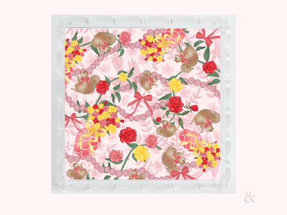 Alpha Gamma Delta Acrylic Scalloped Tray