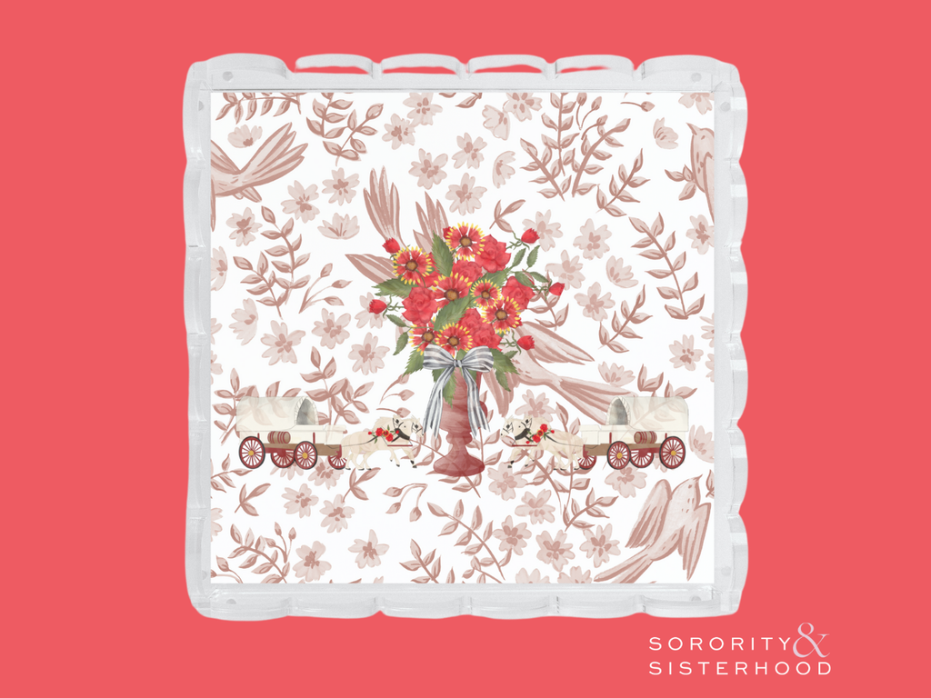 American Pioneer Acrylic Scalloped Tray