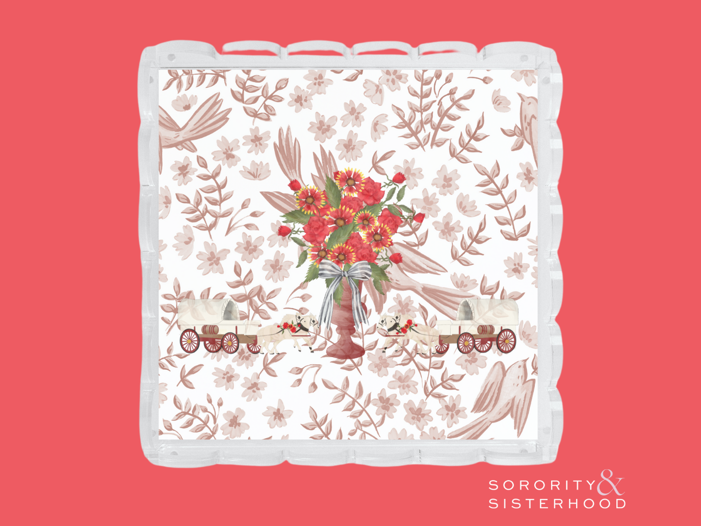 American Pioneer Acrylic Scalloped Tray