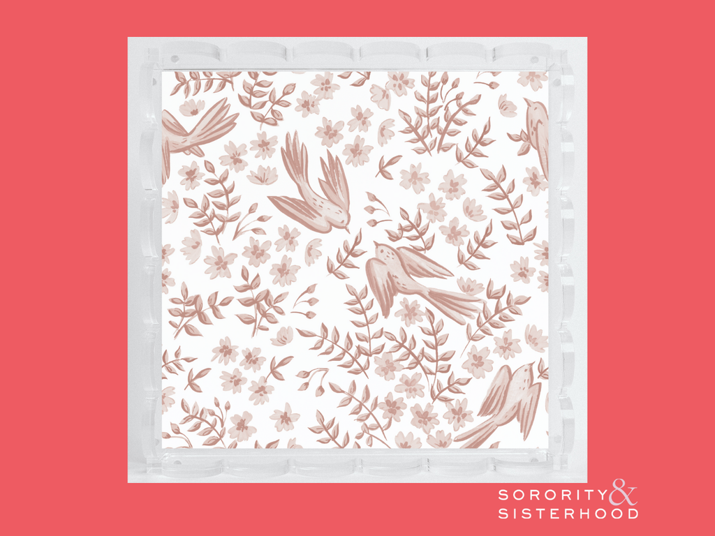 American Pioneer Acrylic Scalloped Tray