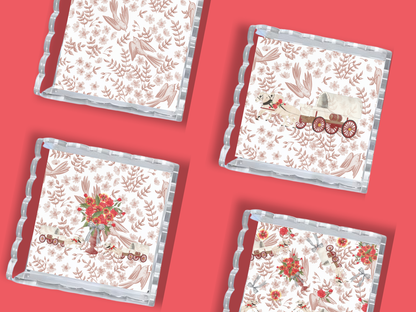 American Pioneer Acrylic Scalloped Tray