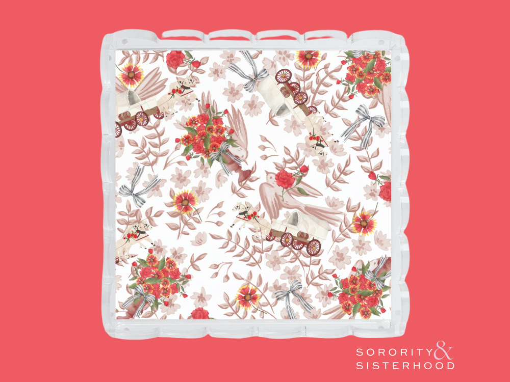 American Pioneer Acrylic Scalloped Tray