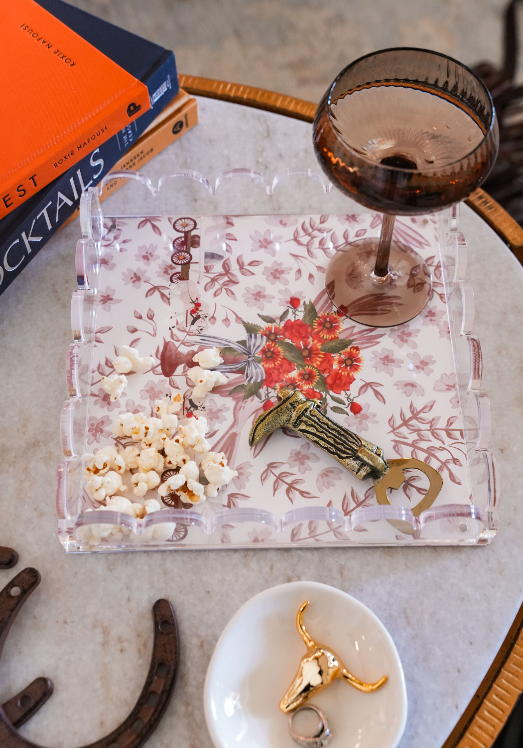 American Pioneer Acrylic Scalloped Tray