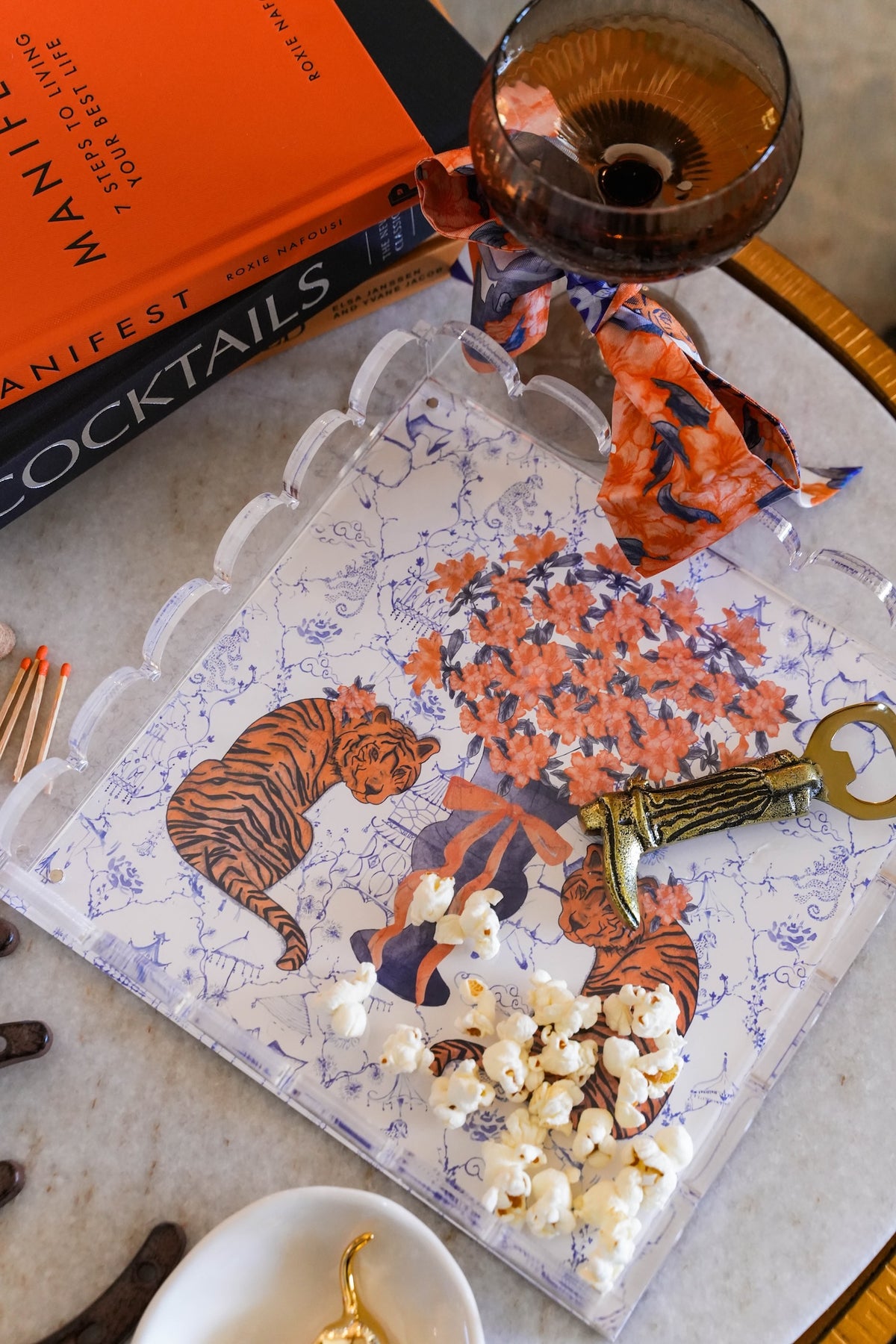 Auburn Acrylic Scalloped Tray