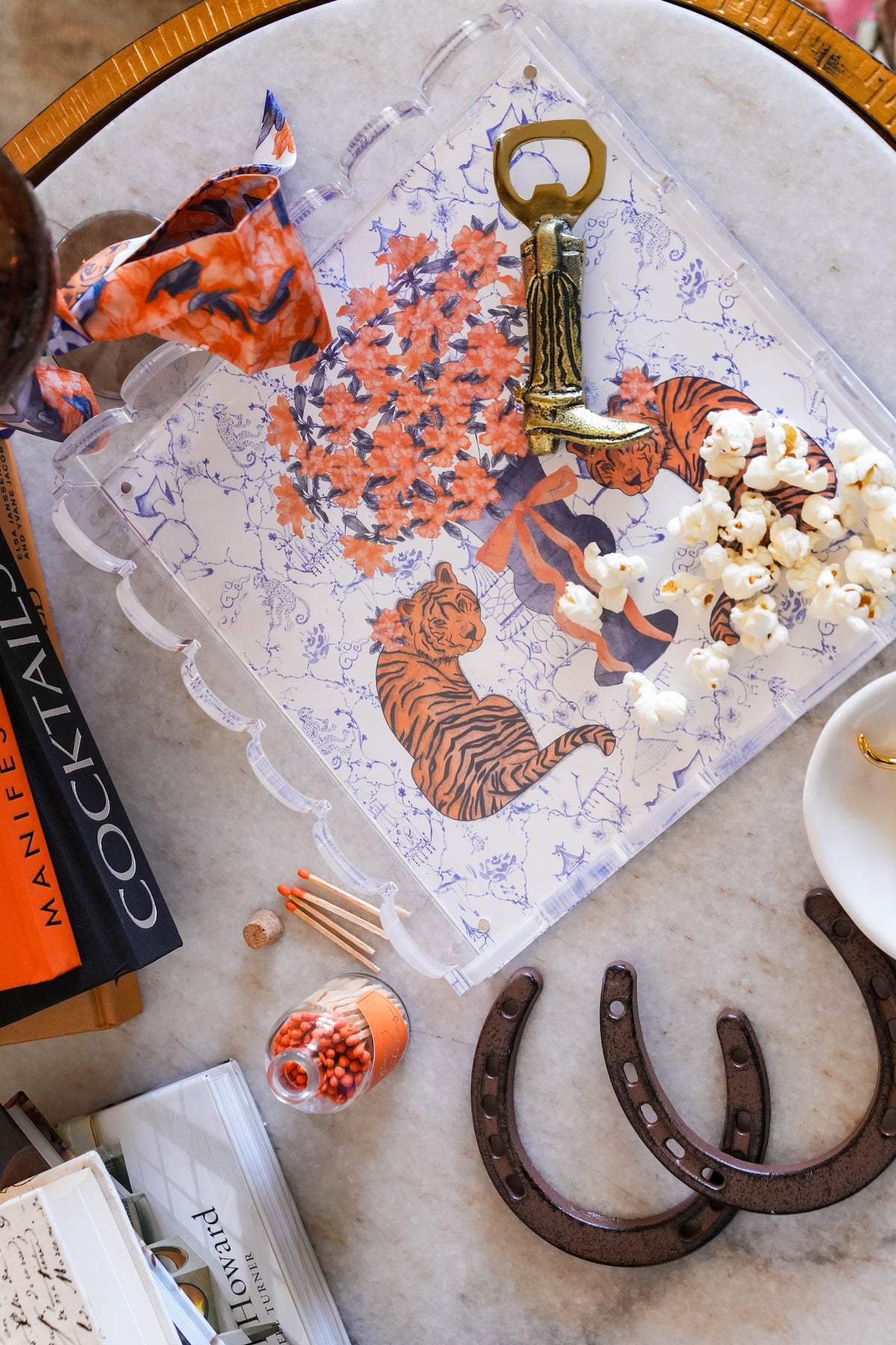 Auburn Acrylic Scalloped Tray