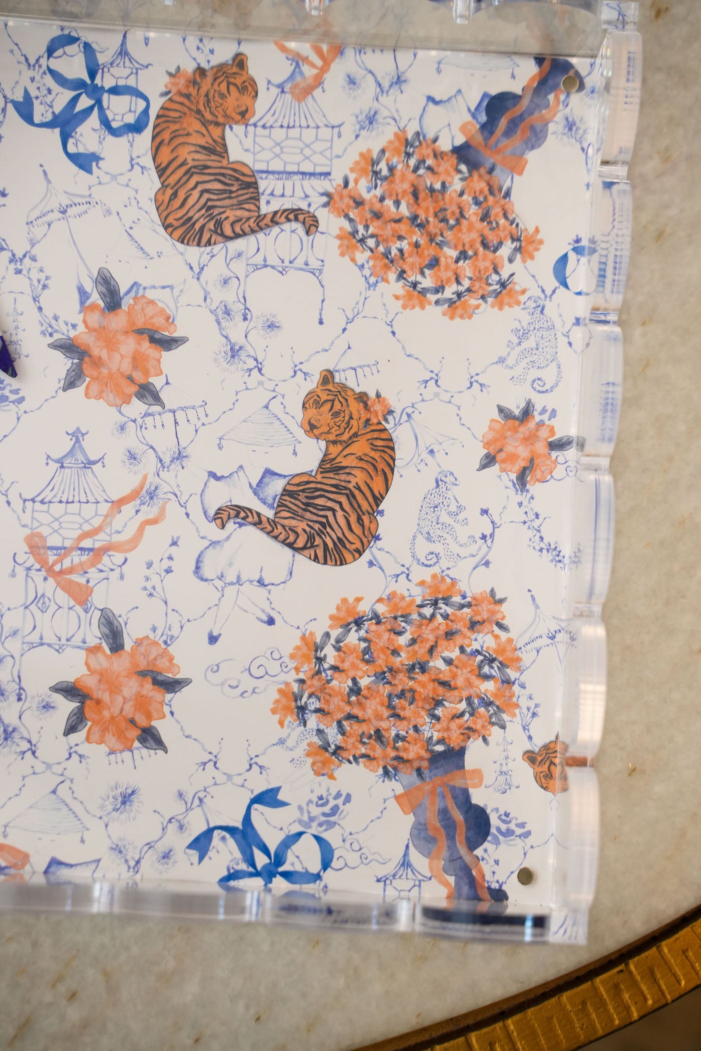 Auburn Acrylic Scalloped Tray