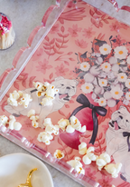 Black & Red Acrylic Scalloped Tray