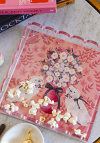 Black & Red Acrylic Scalloped Tray