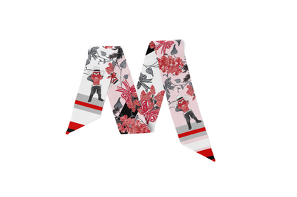 Black & Scarlet Heirloom Scarflette™