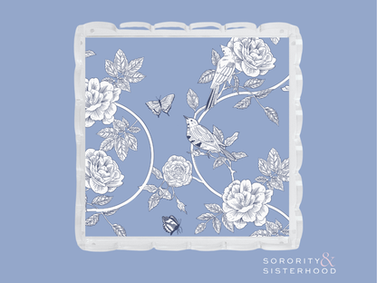 Blue & White Acrylic Tray