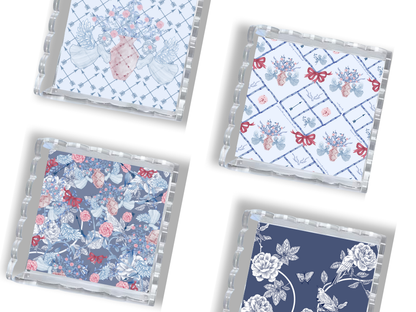 Pi Beta Phi Acrylic Scalloped Tray