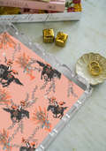 Black & Orange Acrylic Scalloped Tray