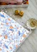 Cobalt & Orange Acrylic Scalloped Tray