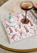 Ebony & Dark Red Acrylic Scalloped Tray