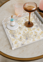 Ebony & Gold Acrylic Scalloped Tray
